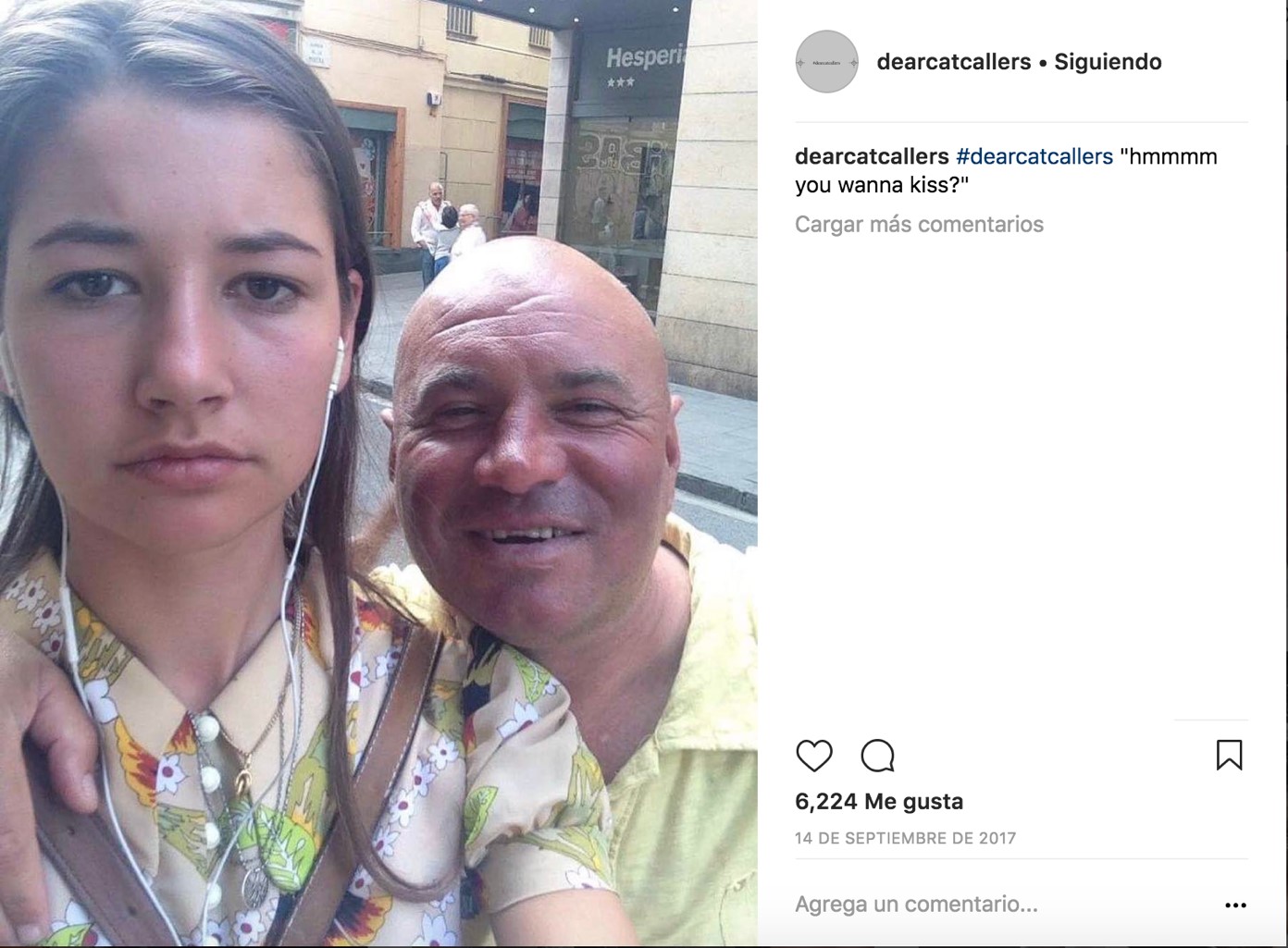 Noa Jansma, del Instagram dearcatcallers, 2017